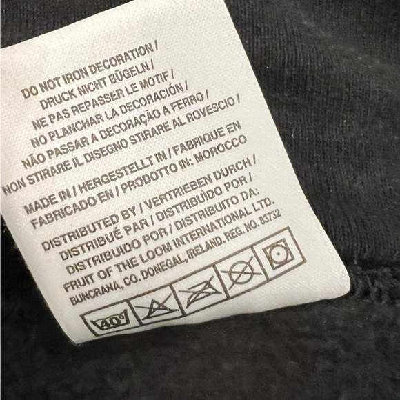 Vintage Pullover Sweatshirt 1/4 Zip IRELAND Black Fruit Of The Look Size Large - Picture 5 of 13